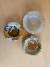 3 Onyx Aschenbecher Vintage 70er Italien