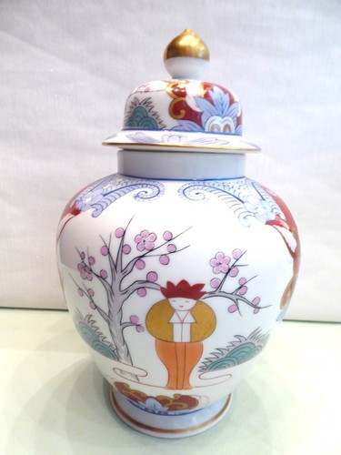 Deckelvase asiatisch - deckelvase, "asiatisch"