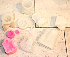 Konvolut Kerzenformen 11 Stück Seife Gießformen Eichhörnchen Schildkröte Frösche