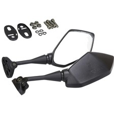 Motorrad Spiegel Seitenspiegel Hawk-Eye 7/8 Zoll Lenkerklemme Schwarz Flach D...