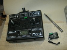 Graupner Sender MC 12 40 Mhz  mit Empfänger C 8 und Quarzpaar