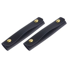 2Stk Handtasche Griff Wickel Abdeckungen PU Leder Beschützer (13x10cm Blau)