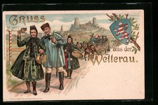 Künstler-AK Prozession von Wetterauern in Tracht 