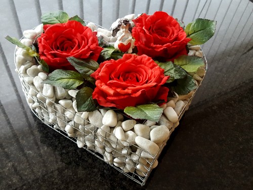 Herz rosen grablaterne - herz,