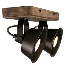 Deckenstrahler Deckenlampe 40 W Schwarz Holz