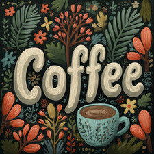 Kaffee, Werbeschild, Wandbild