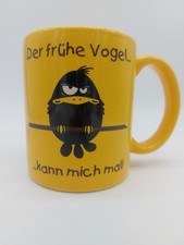 Tasse Kaffeebecher Becher "Der frühe Vogel kann ich mal" von Rahmenlos