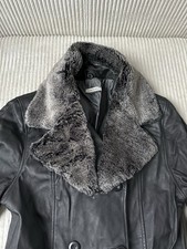 Langes Echtleder-Mantel – Clockhouse