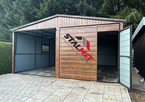 Blechgarage 5x5m mit