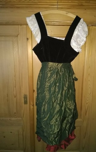 Dirndl schwarz rot mit - dirndl,, schwarz/rot,