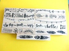 Motivstempel Stempel Federn,Blumen & co ca 120 x 20 mm Kartengestaltung Auswahl