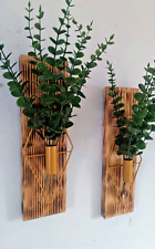 Wandvase  / Wandkerzenhalter aus Holz, HANDARBEIT,  rustikal,  ,Shabby Chic Deko