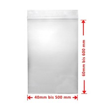 Druckverschlussbeutel ZIP Beutel 90my extra stark LDPE Tüte Schnellverschluss