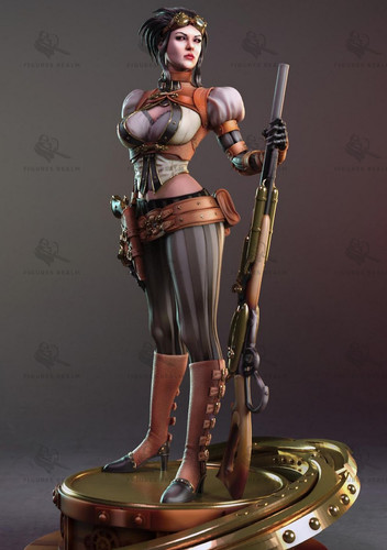 Lady mechanika resin garage - mechanika,