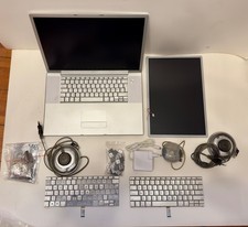 Apple PowerBook G4 17-inch als Ersatzteilspender/3xMac Safe/Apple Mouse/Display 