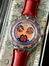Vintage Swatch Aqua Chrono SBG  100  Red Harbour  Neu + ungetragen + Box
