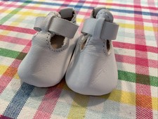 Puppenschuhe Weiß, Gr. Sohle 5,5 cm Echtleder