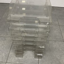 8 X Briefablage Helit transparent Organizer Dokumente gebraucht