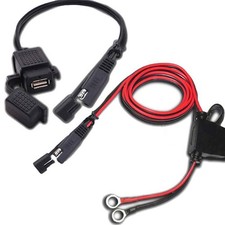 12V Motorrad Wasserdicht SAE zu USB Adapter Ladegerät Steckdose Innen-Sicherung