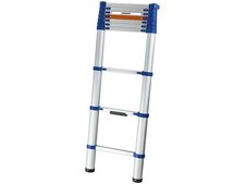 Teleskopleiter, Arbeitshöhe: 3,63 m, Aluminium - A