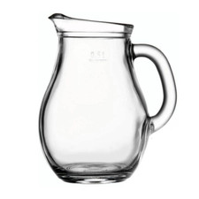 Glaskaraffe Krug Saftkrug Wasserkrug Milchkrug Saft  Kanne Küche Camping 0,5 L