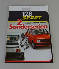 Prospekt / Broschüre Fiat 128 Sport Limousine + Berlinetta Stand 05/1978