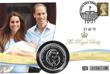 Numisbrief " Prinz Georg von Cambridge " The Royal Baby 22.July. 2013