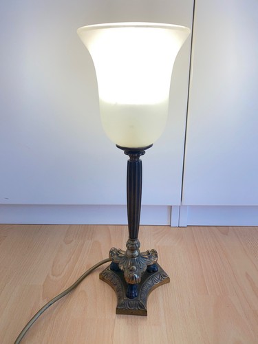 Antike messing tischlampe - messing, mit