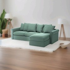 IKEA GRÖNLID Bezug 2er BETTSOFA Ljungen Grün Recamiere 2x ARMLEHNEN 