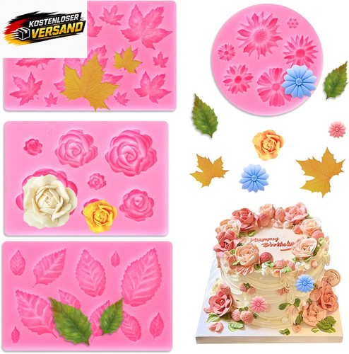 Silikonform blumen für kuchen - silikonform,
