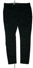 STREET ONE York Damen Jeans Hose stretch 44 XXL W33 L32 schwarz grau gemustert