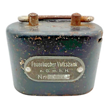 Vintage Sparkassen Spardose Feuerbacher Volksbank Heimspardose Banksparbüchse