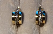 Gold Creolen Klapp Ohrringe gelbgold GG 585 14k über 6gr