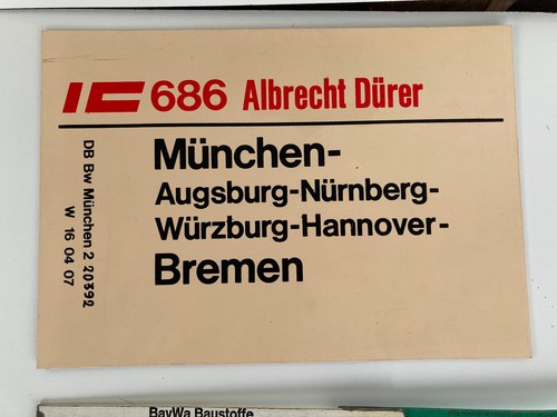 Zuglaufschild innen aus ic - innen,