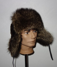 Waschbär Pelz Mütze Fell