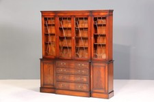 Englische Vitrine Bibliothek Bücherschrank UK Buffet Mahagoni Schrank