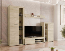 Wohnwnd Rosa Lowboard Vitrine