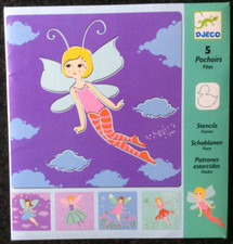 5x Wiederverwendbare Kunststoff-Schablonen 20x20cm Feen