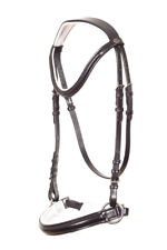 Gebisslose Zäumung Sidepull Bitless Bridle Caroline weiß unterlegt Crownclub