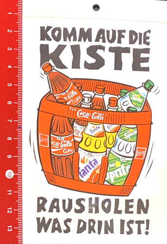Cola kiste aufkleber - kiste, aufkleber/sticker