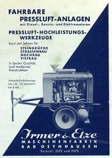Maschinenfabrik Irmer & Elze Reklame 1939 Bad Oeyenhauden Werbung Pressluft