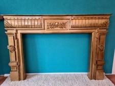 KAMINUMRANDUNG EINFASSUNG FIREPLACE HOLZ ANTIKER GOLDTON ANTIK-STIL