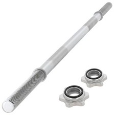 MAXXIVA Hantelstange 160 cm silber Langhantel Sternverschluss Gewichtsstange