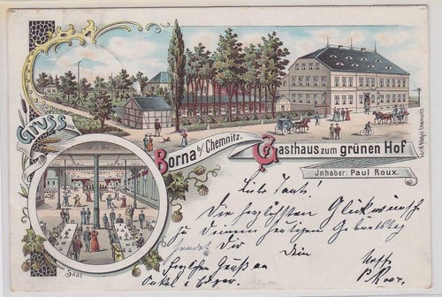 06613 lithographie gruß - ak,