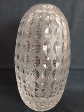 Peill Glasvase, geschliffen m. Spiegelungen