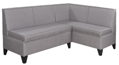 Eckbank look grau stoffbank - grau,