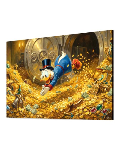 Dagobert duck leinwand - leinwand, bild