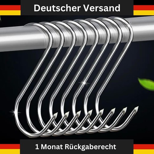 20x edelstahl fleischerhaken - edelstahl,