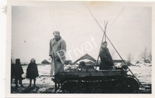 Foto WK II Wehrmacht Soldaten Winter Russland seltenes Ketten - Fahrzeug  K1.54