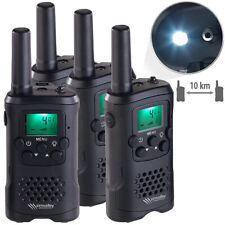 simvalley 4er-Set PMR-Funkgeräte mit VOX, Taschenlampe, 8 Kanälen, 446 MHz, 10km